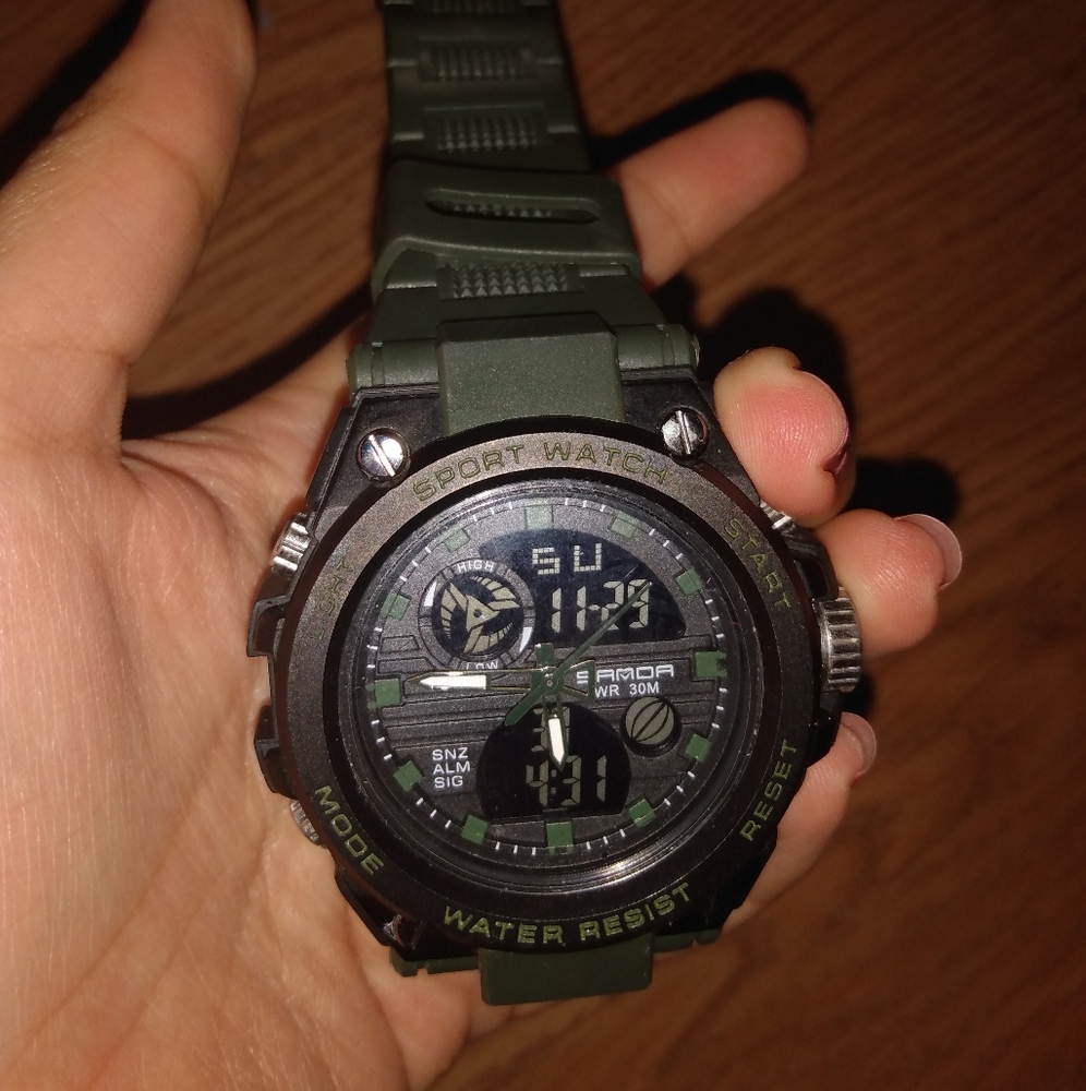 Army Green Mens Sports Watch
